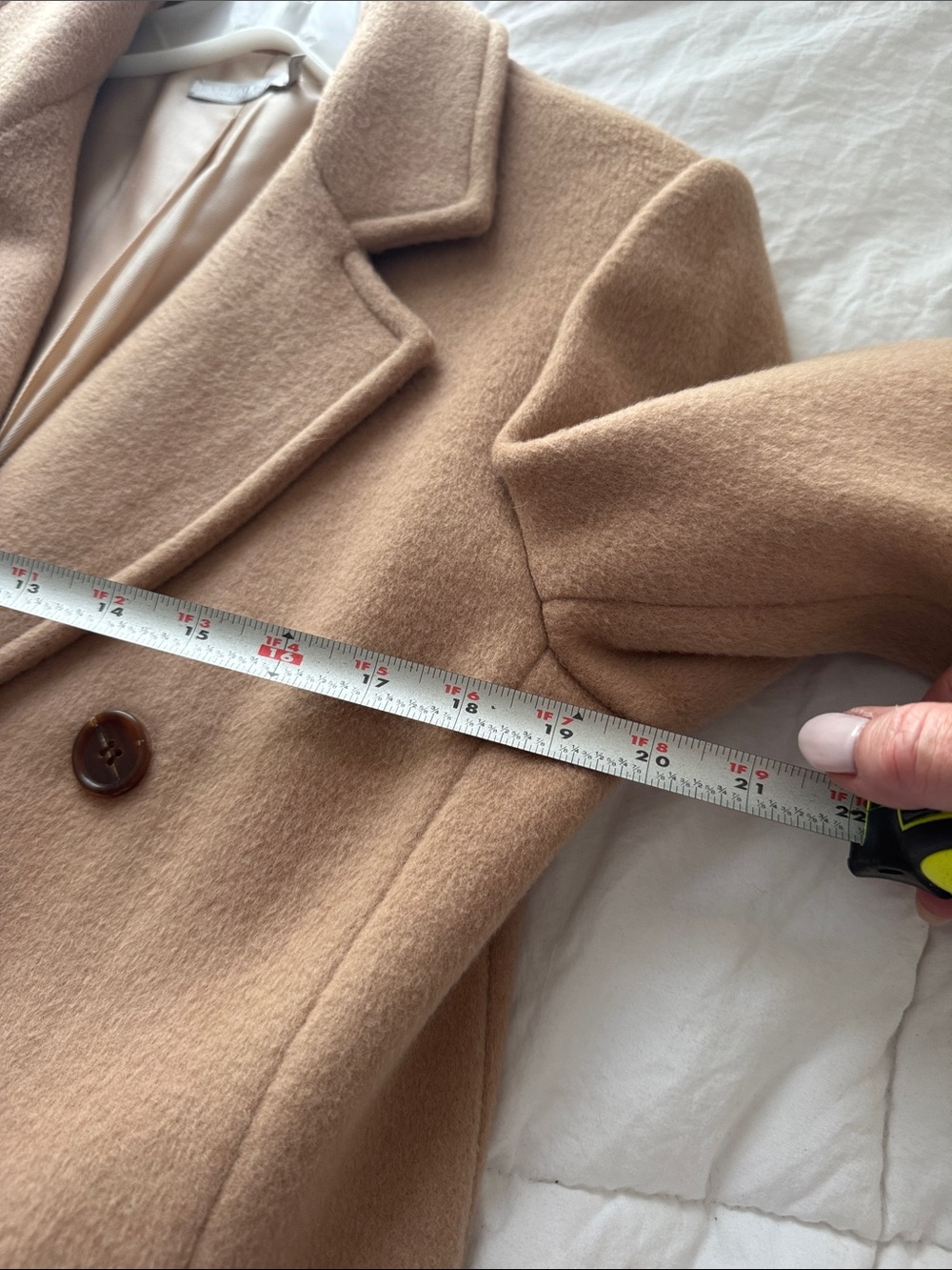 J. McLaughlin Camel Wool Cashmere Double-Breasted Coat S - Picture 5 of 9
